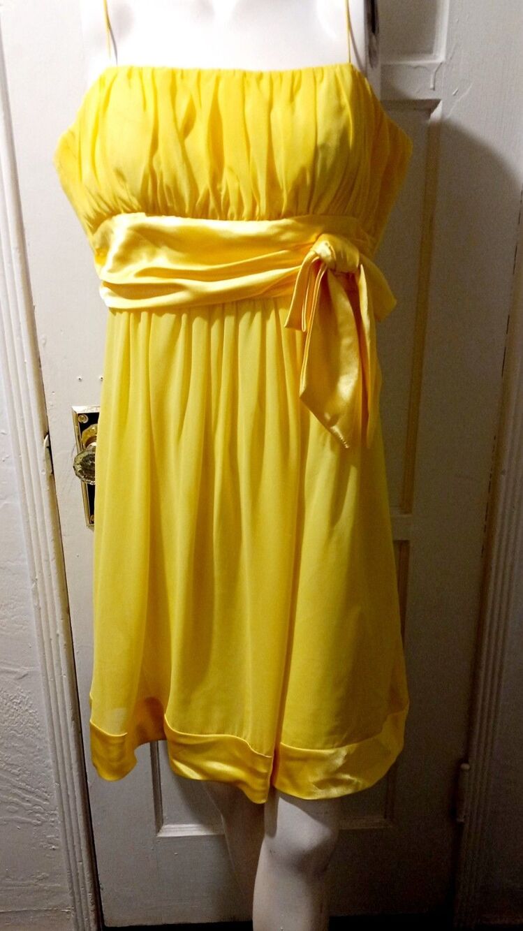 Dollar Brand Pretty Yellow Mini Dress Formal